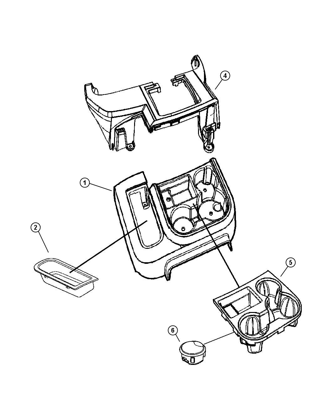 Diagram Console Floor [40/20/40 Split Bench Seat]. for your 2000 Chrysler 300  M 