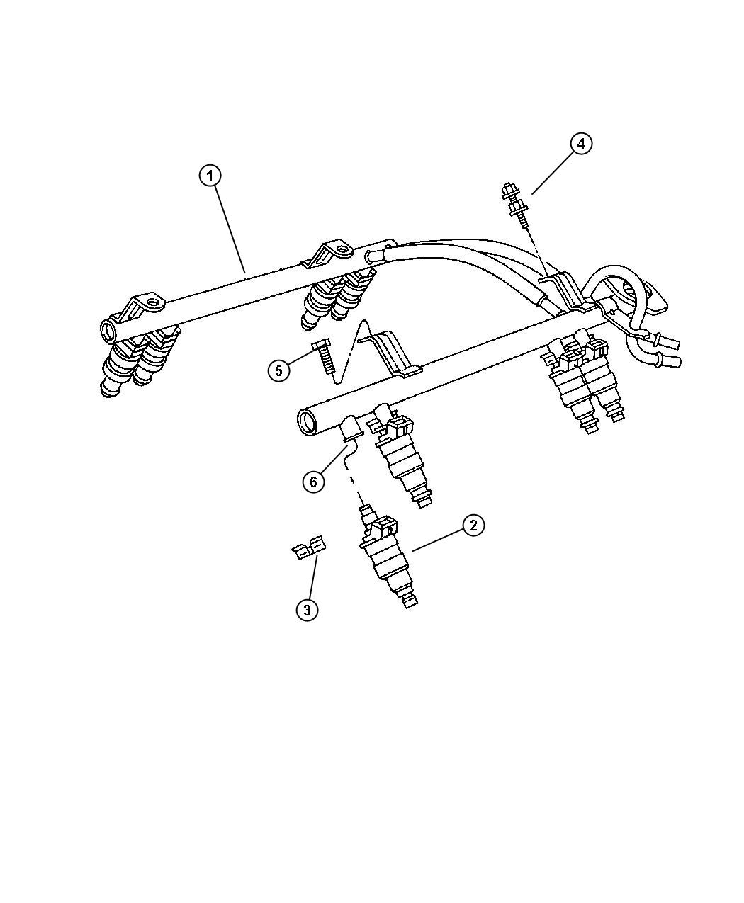 Diagram Fuel Rail,. for your Dodge Dakota  