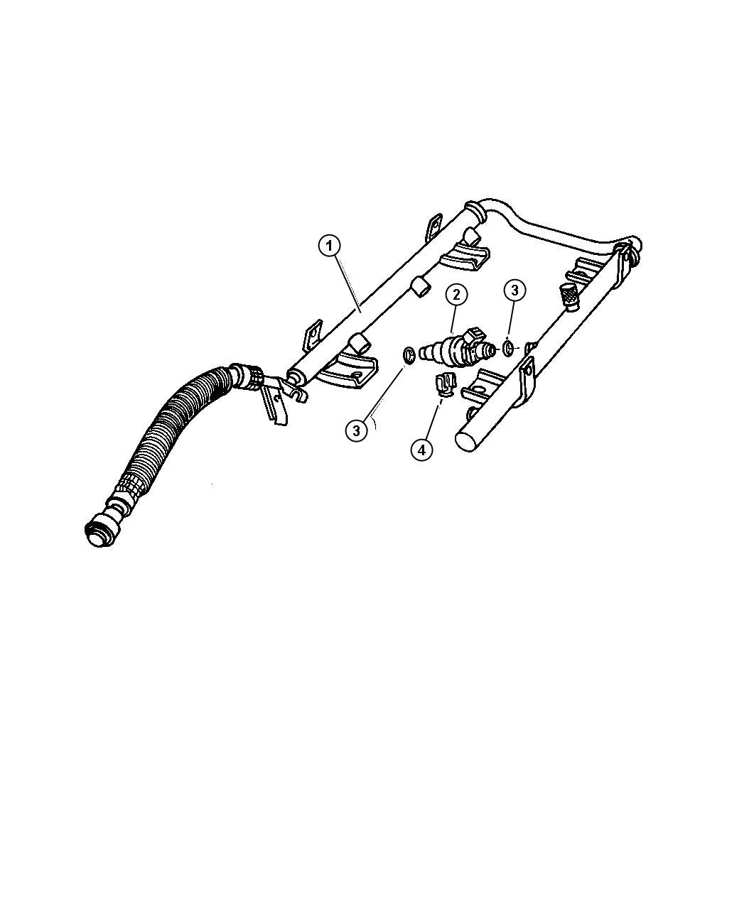 Diagram Fuel Rail 3.3L-3.8L EGA-EGM-EGH Engine. for your 1999 Chrysler Town & Country   