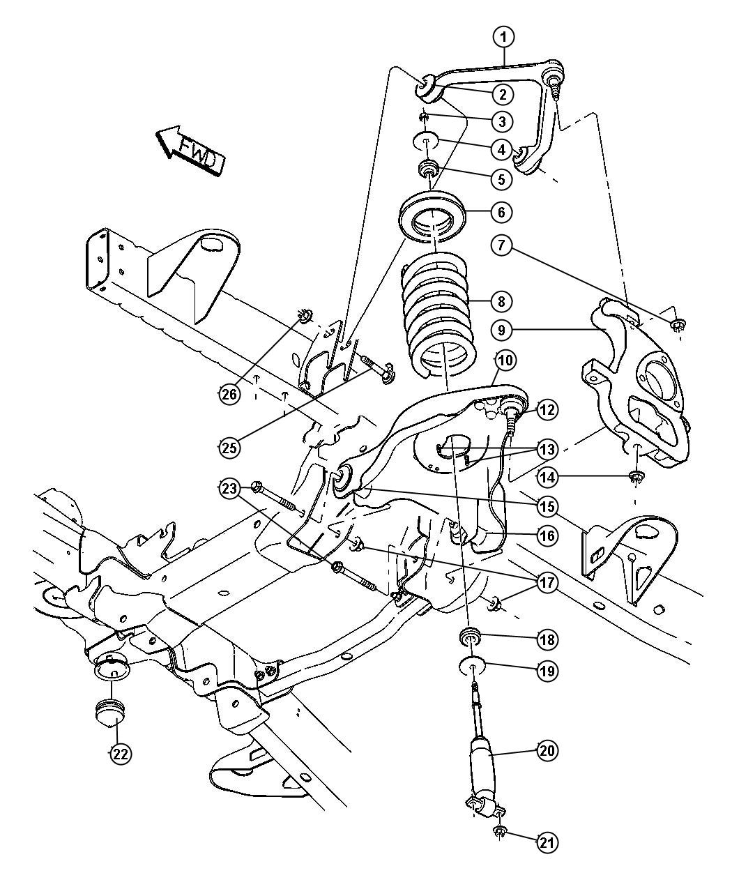 Control Arms,Springs and Shocks,D1-3. Diagram