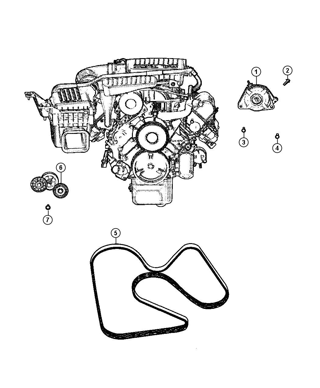 Diagram Alternator (Generator). for your Chrysler Pacifica  