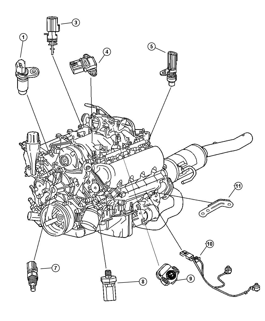 Sensors, Engine 3.7L [ALL V6 ENGINES]. Diagram