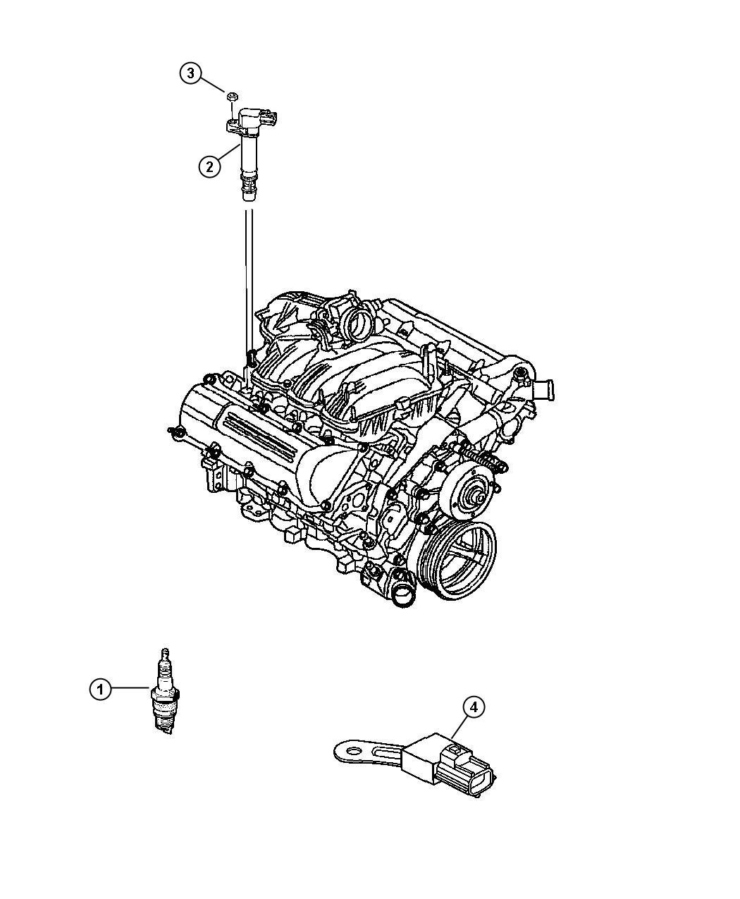 Diagram Spark Plugs--Cables--Coils. for your Jeep