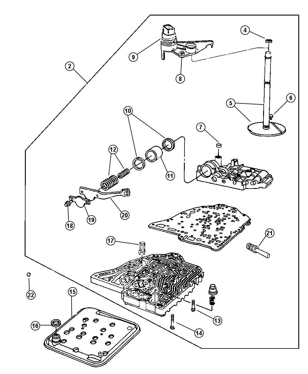 Diagram Valve Body. for your Jeep