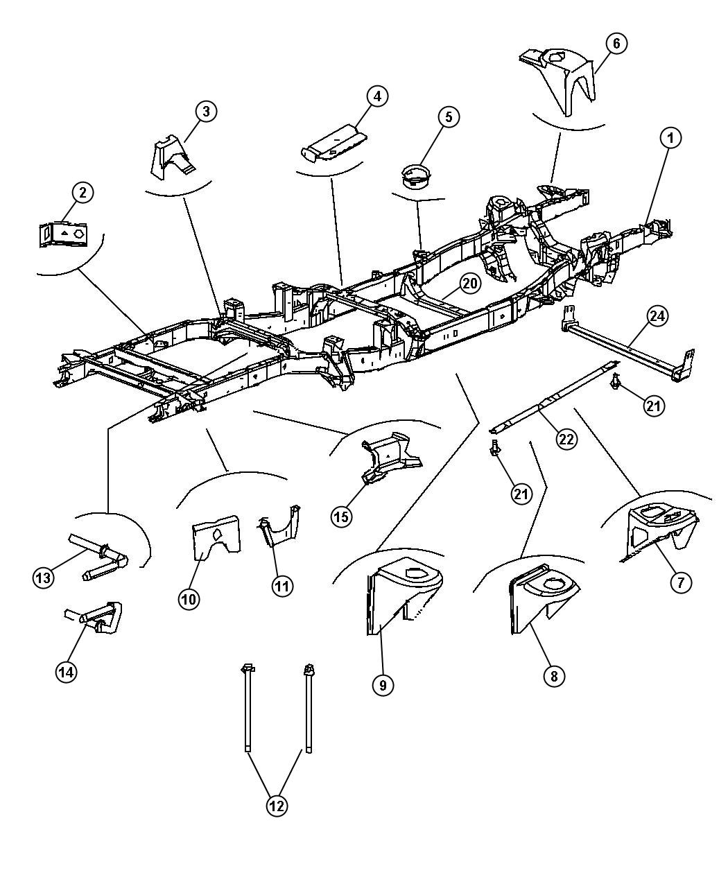 Diagram Frame. for your Dodge Ram 1500  