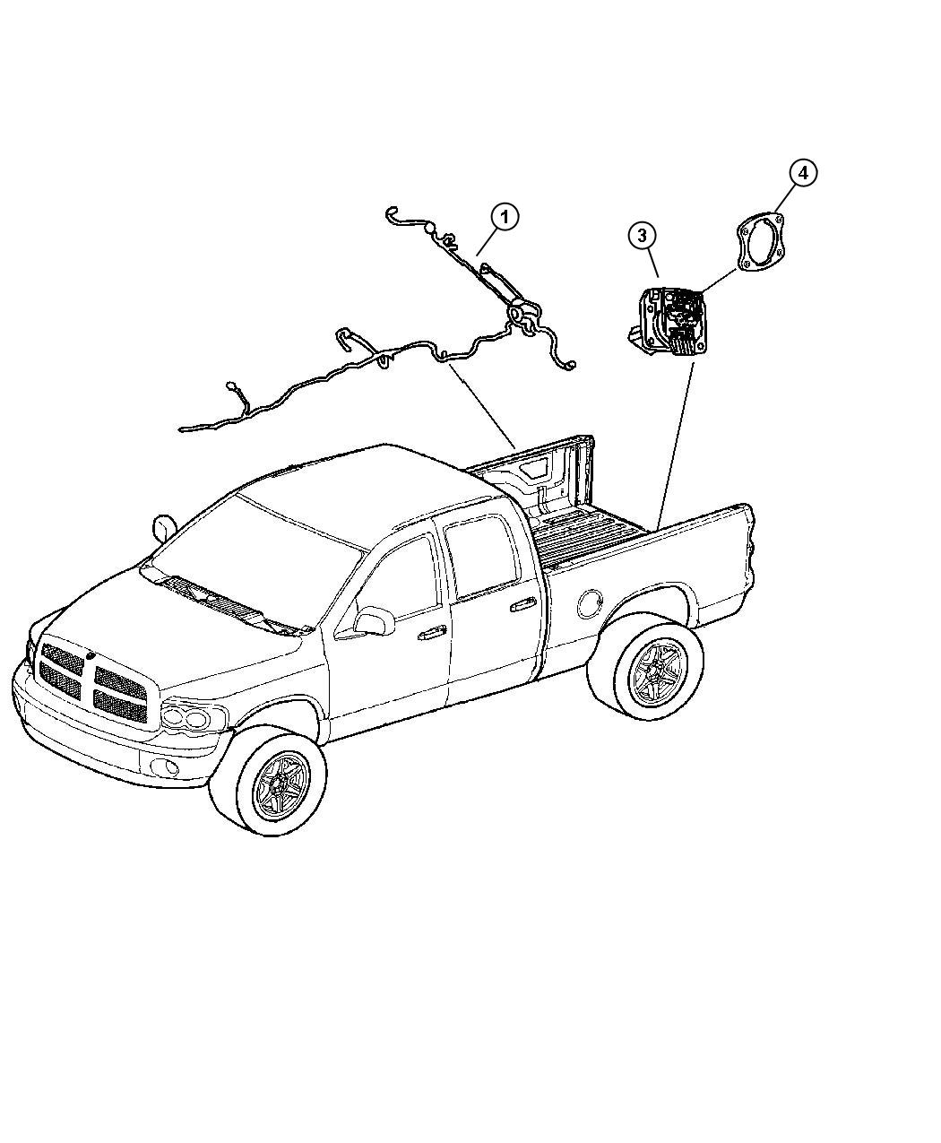 Diagram Wiring Body Rear. for your Dodge Ram 1500  