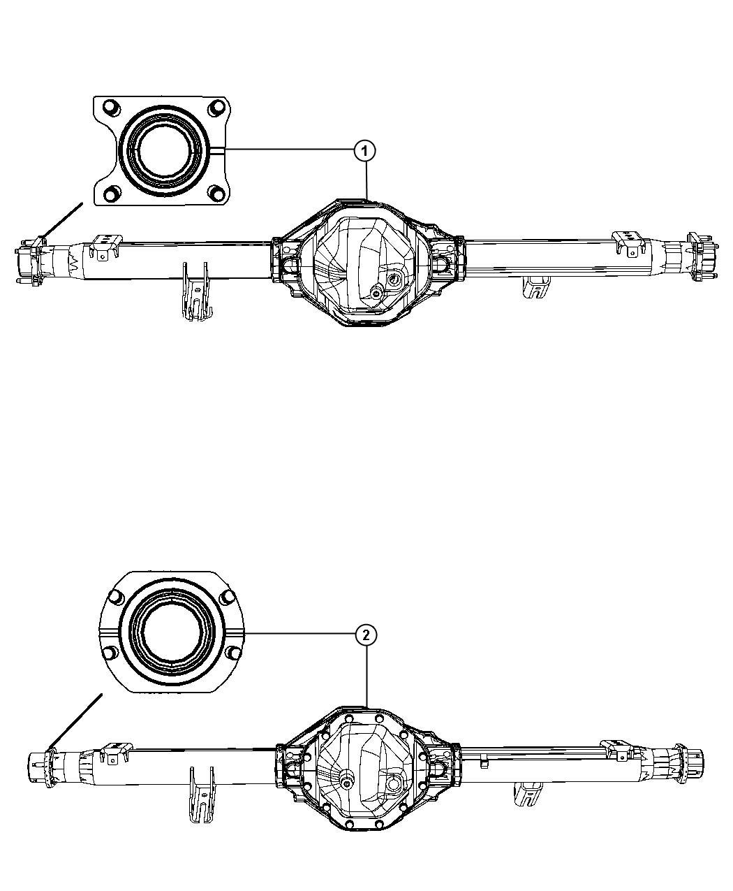 Diagram Axle Assembly,Rear,Corporate 8.25 [Corporate 8.25 Rear Axle]. for your Dodge Dakota  