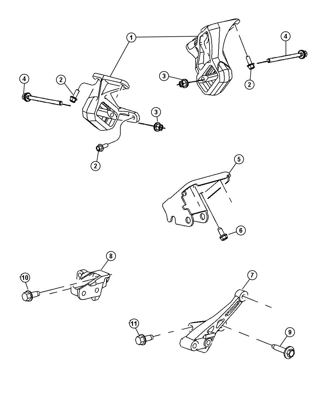 Diagram Engine Mounting. for your 2000 Chrysler 300  M 