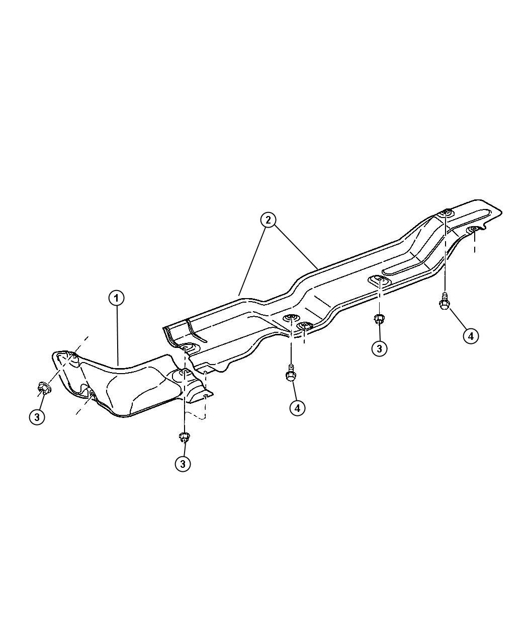 Diagram Heat Shields, 3.7L [3.7L V6 Engine], 4.7L [ALL 4.7L V8 ENGINES], 5.7L [All 5.7L 8Cyl Gas Engines], 8.3L [8.3L V10 SFI ENGINE]. for your 2001 Chrysler 300  M 