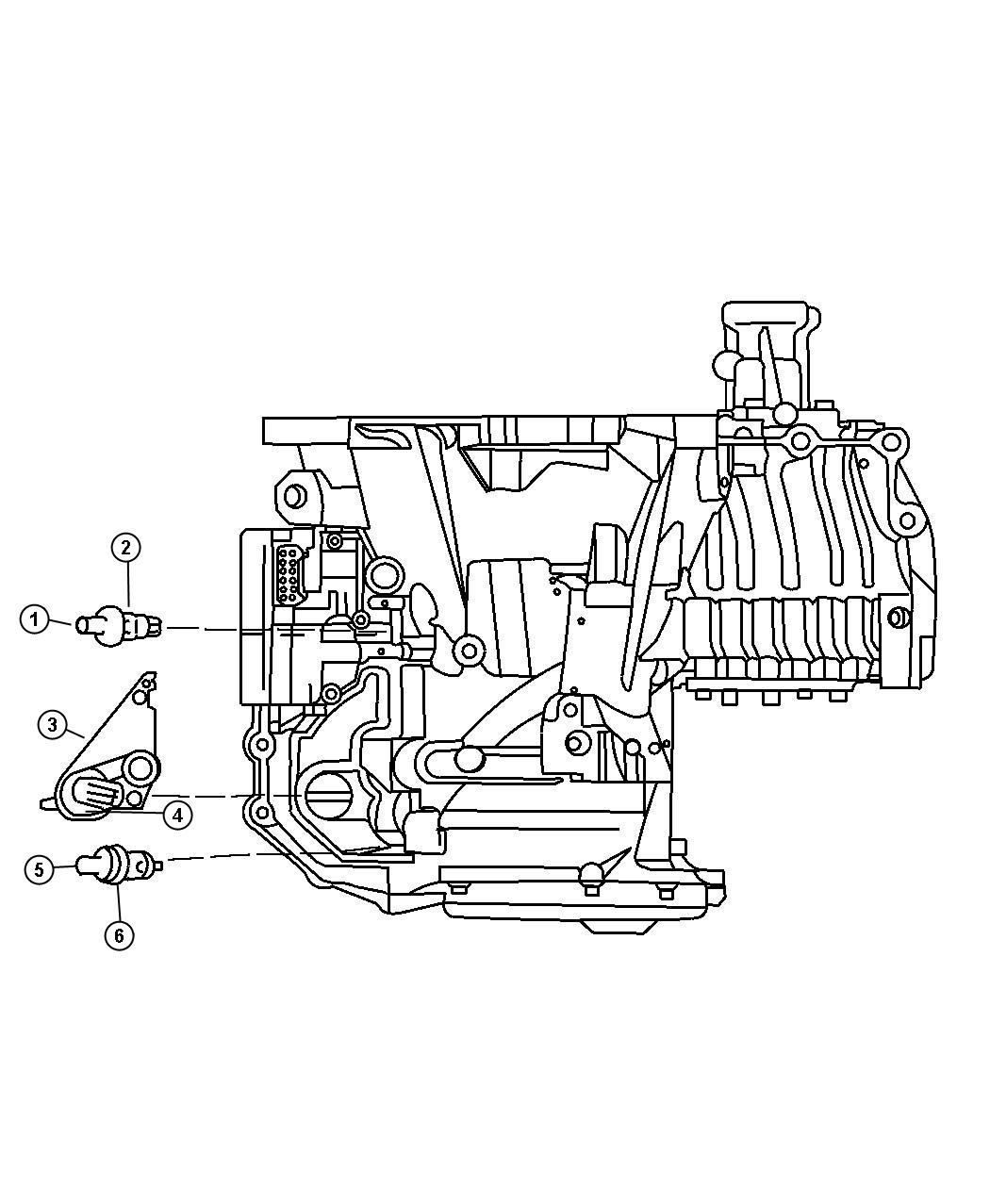 Diagram Sensors, Transmission. for your Dodge