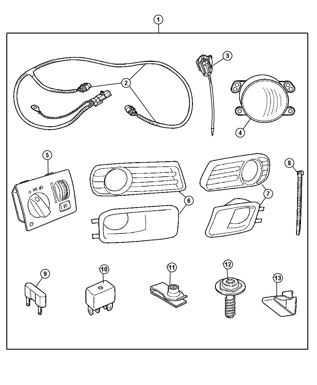 Diagram Fog Lamps 300/Magnum. for your 2006 Dodge Magnum   