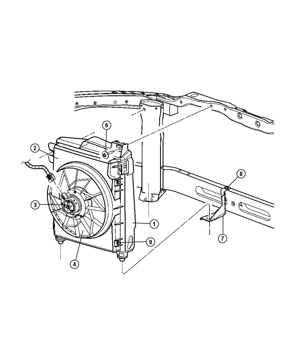 Diagram Air Conditioning Condenser and Fan. for your 2003 Chrysler 300  M 