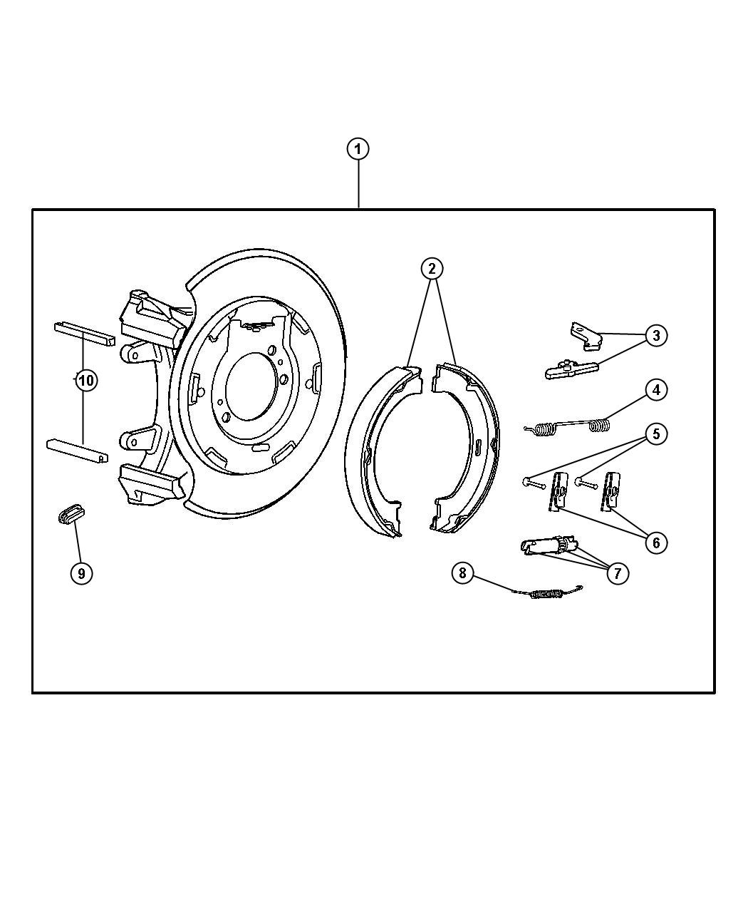 Full size assembly image of Rear Disc Parking Brake Assembly. (1/1)