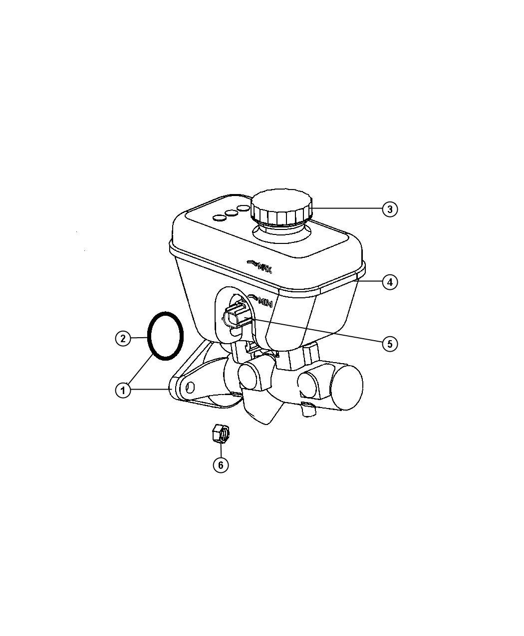 Diagram Master Cylinder,Brake. for your Jeep Commander  