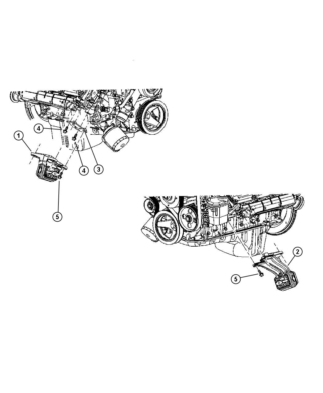 Diagram Mounts, Front / MEGA CAB. for your Chrysler 300  M