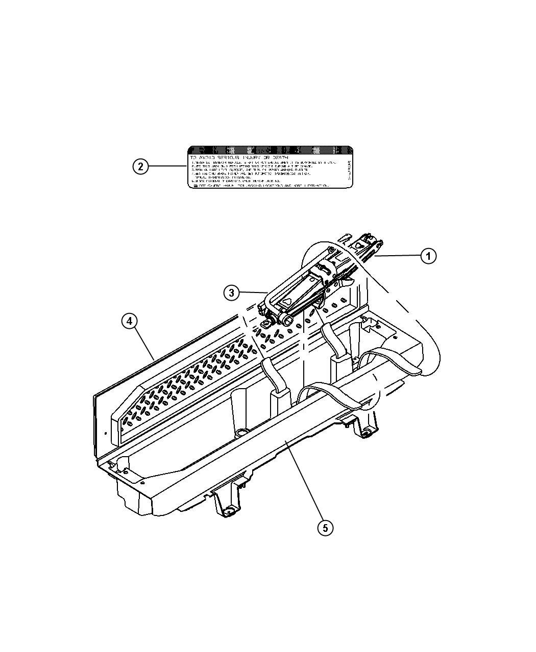 Diagram Jack Stowage. for your 1999 Chrysler 300  M 