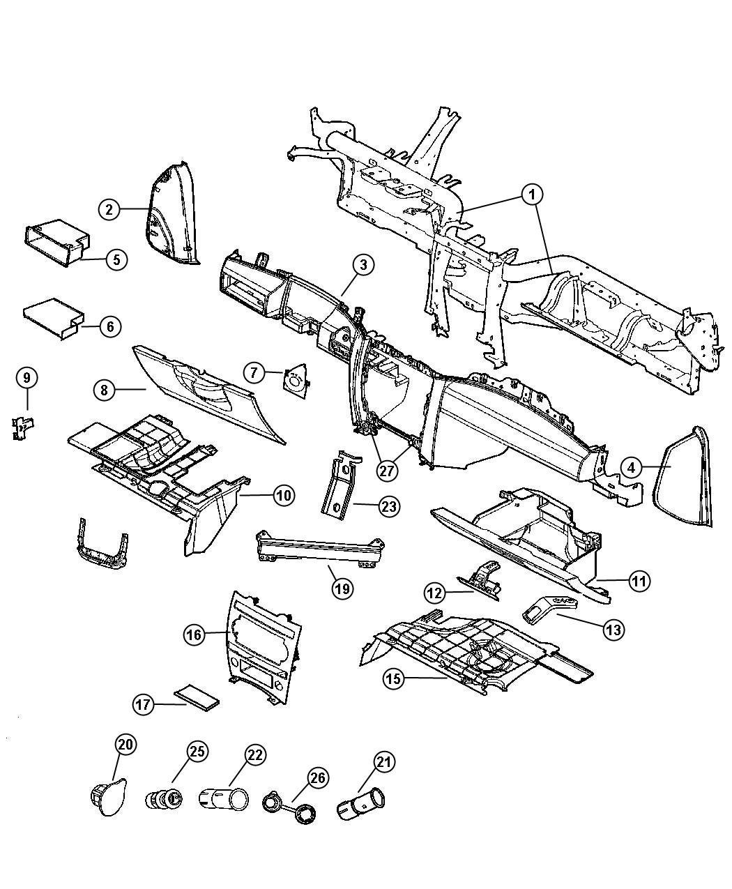 Instrument Panel - Lower. Diagram