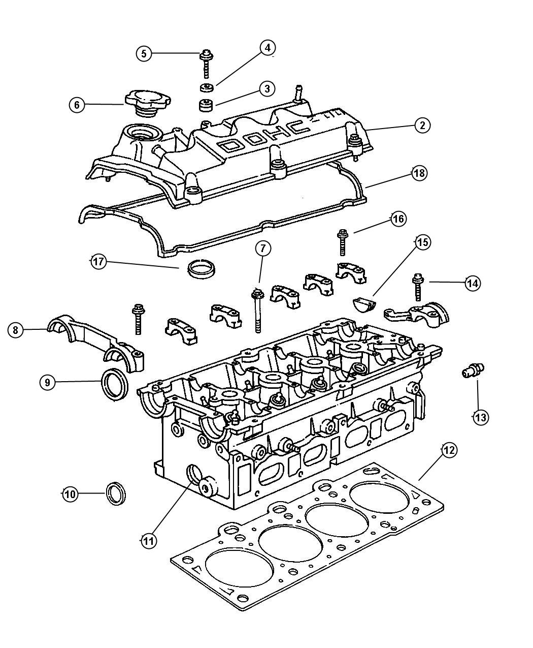 Diagram Cylinder Head (ECM). for your Chrysler 300  M