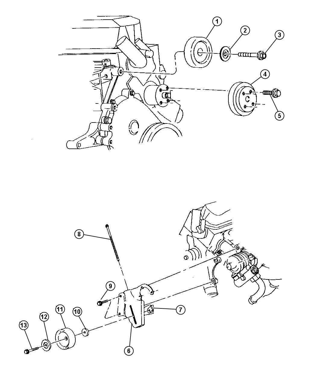 Diagram Drive Pulleys 2.5L Engine. for your Dodge