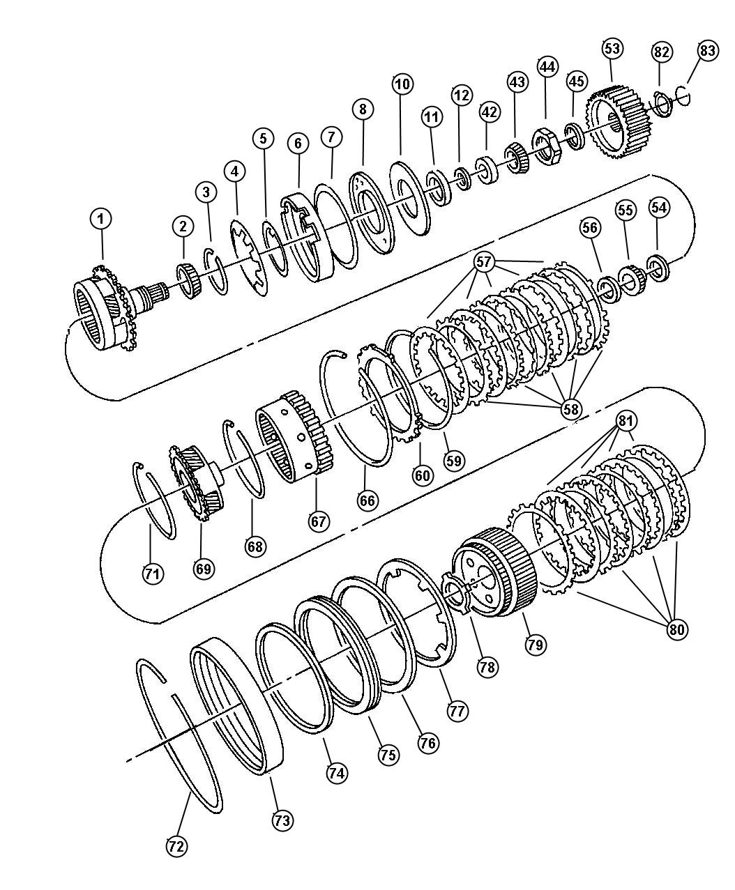 Full size assembly image of Gear Train Automatic Transaxle, (DGX). (1/1)