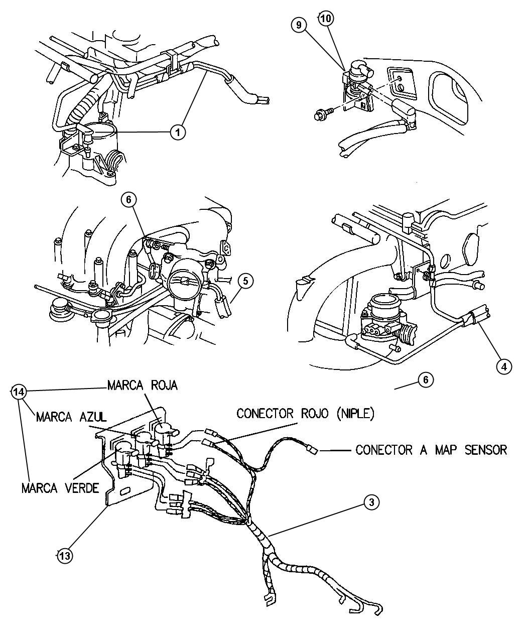 Diagram Emission Control Vacuum Harness. for your 2016 Chrysler 300   