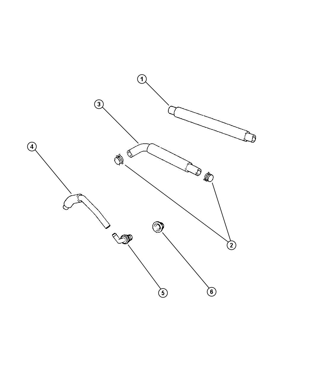 Diagram Crankcase Ventilation 2.5L V-6 SOHC (EEB). for your Dodge