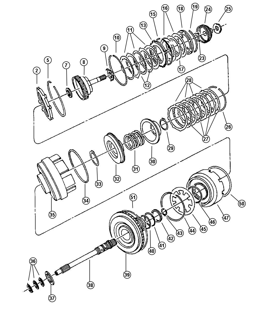 Diagram Clutch, Input Shaft Automatic Transaxle, (DGX). for your Chrysler