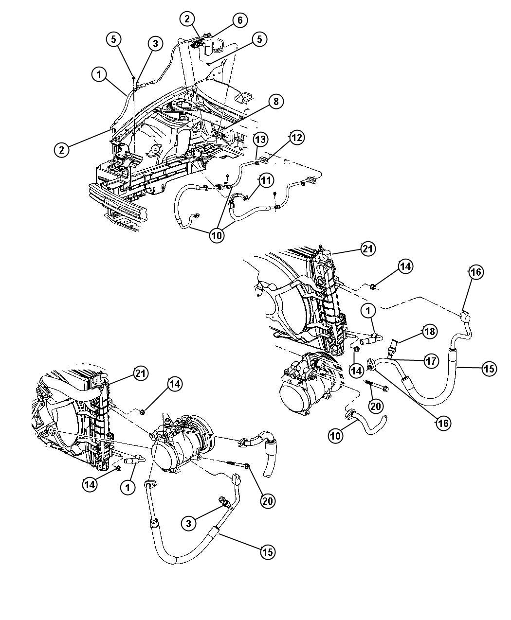 Diagram A/C Plumbing. for your 2016 Chrysler 300   