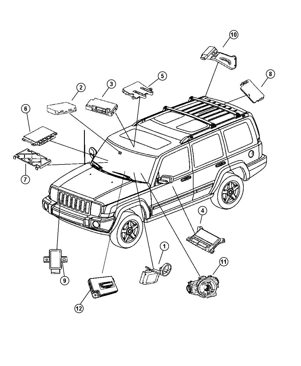 Diagram Modules Body. for your Jeep