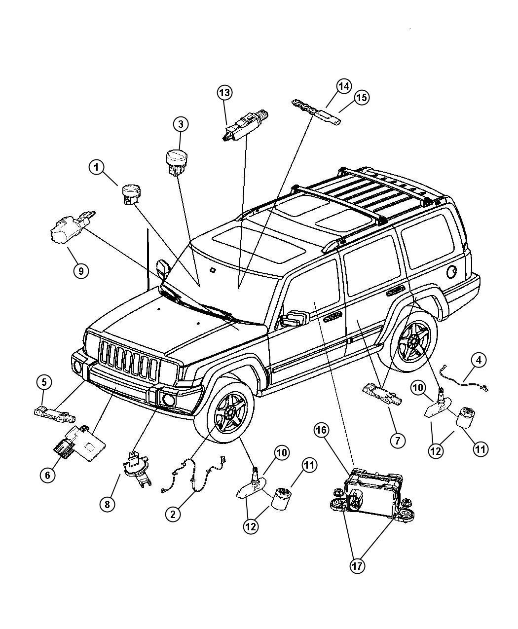 Diagram Sensors Body. for your Jeep