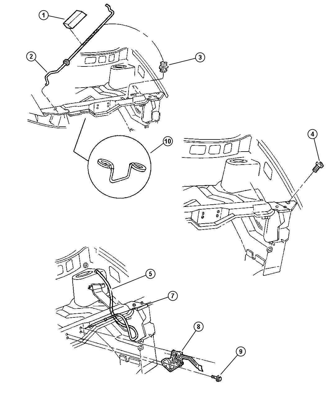 Diagram Hood Release And Related Parts. for your 2014 Dodge Durango   