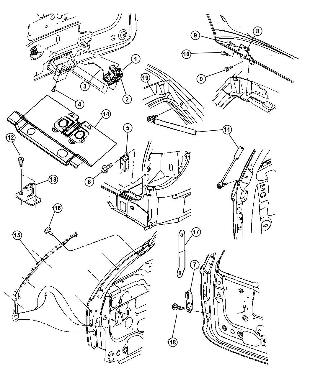 Dodge Grand Caravan Actuator. Power latch. Power door locks