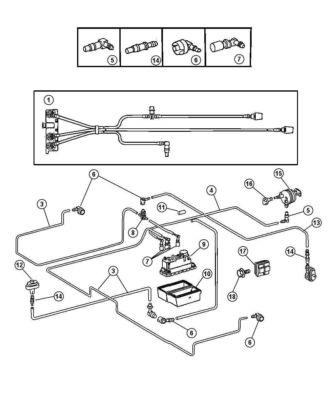 Full size assembly image of Vacuum System, Central Locking. (1/1)