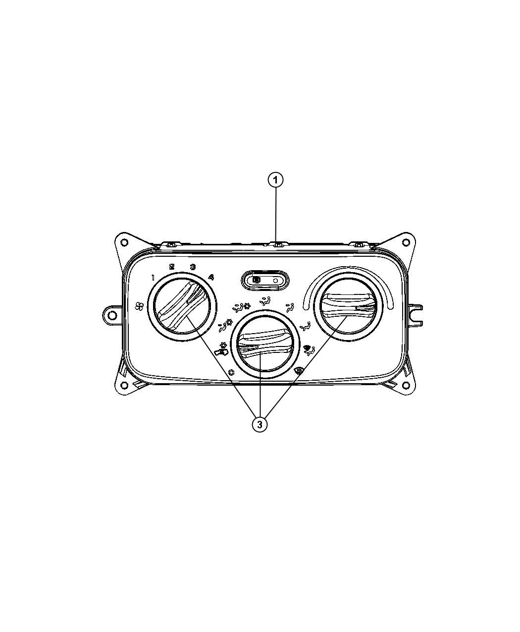 Diagram Control, Heater and Air Conditioning. for your 2006 Jeep Liberty   