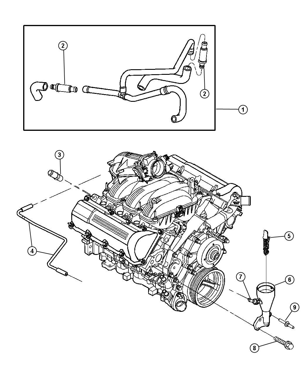 Crankcase Ventilation 3.7L [3.7L V6 Engine]. Diagram