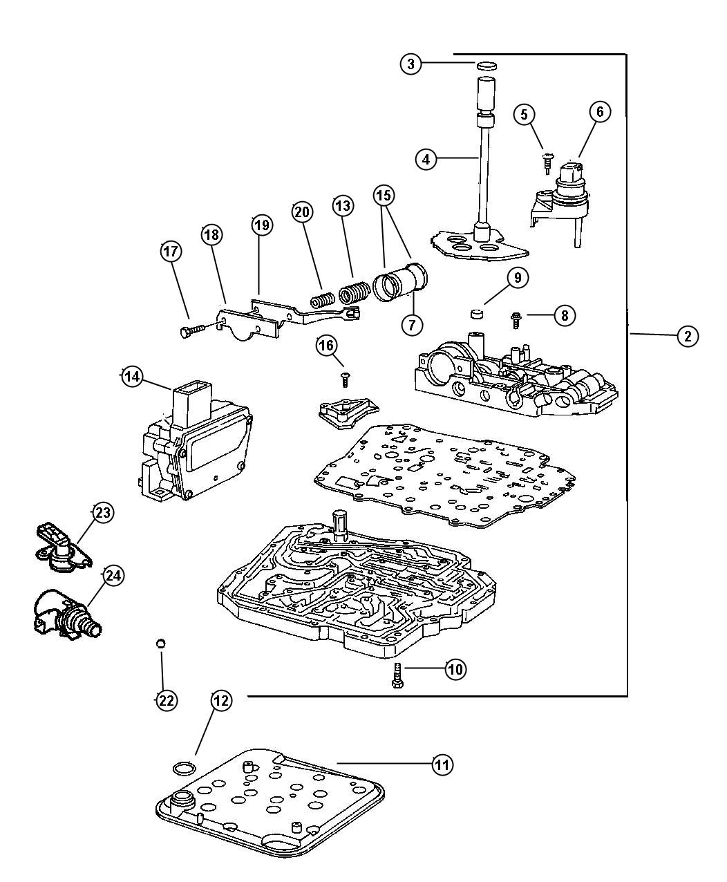 Diagram Valve Body. for your Jeep