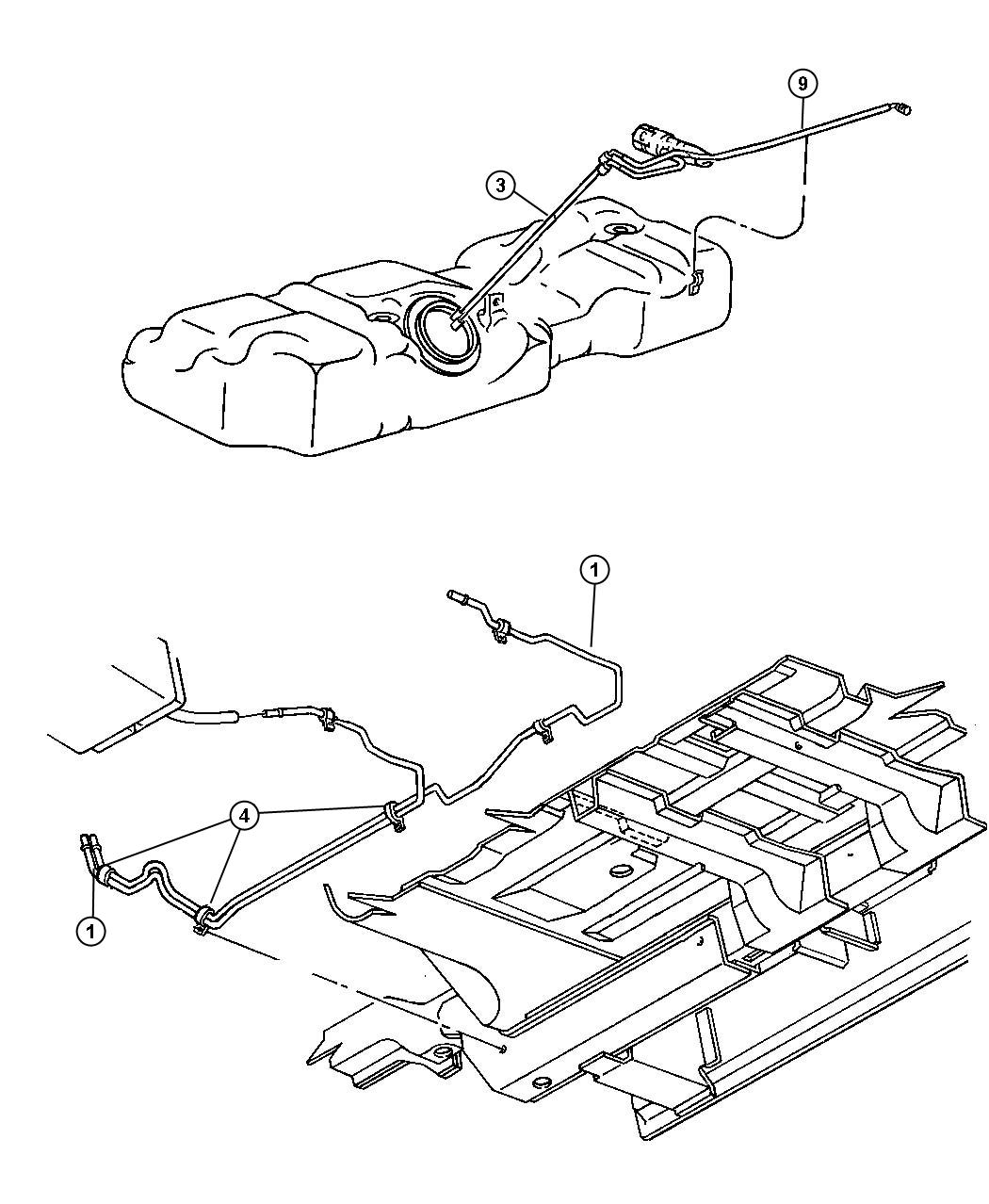 Diagram Fuel Lines and Filter. for your 2005 Dodge Caravan   