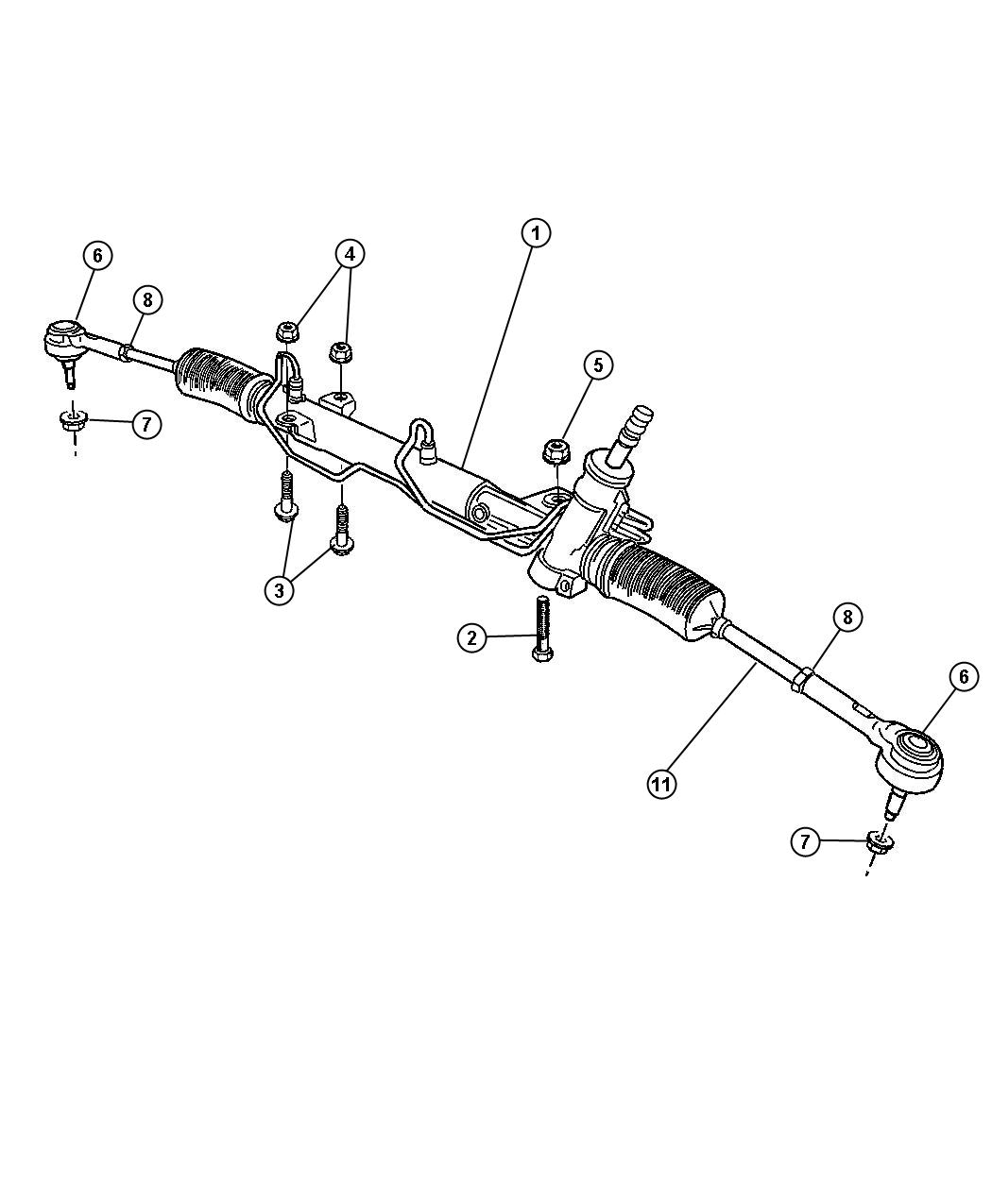 Gear, Rack and Pinion and Attaching Parts. Diagram