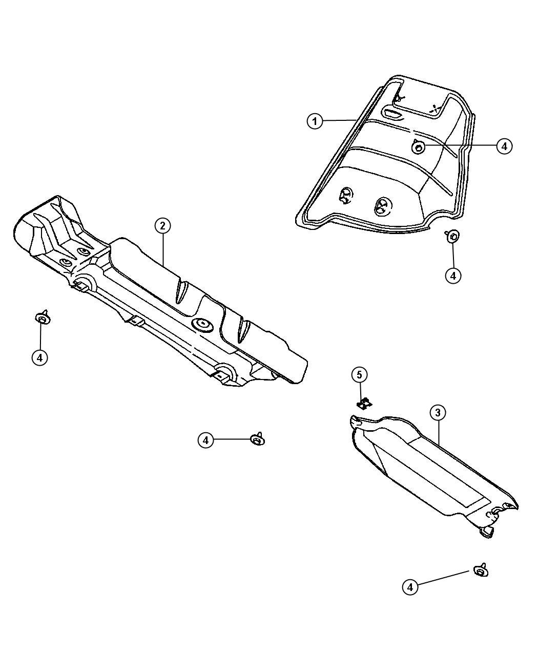 Diagram Heat Shields, Exhaust. for your 2001 Dodge Grand Caravan   