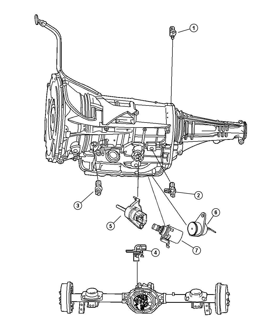 Diagram Sensors, Drivetrain. for your Dodge