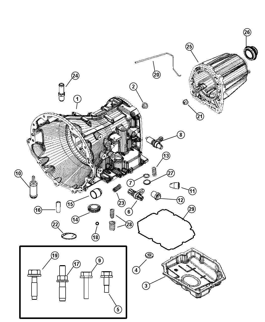 Diagram Case, Transmission. for your Dodge