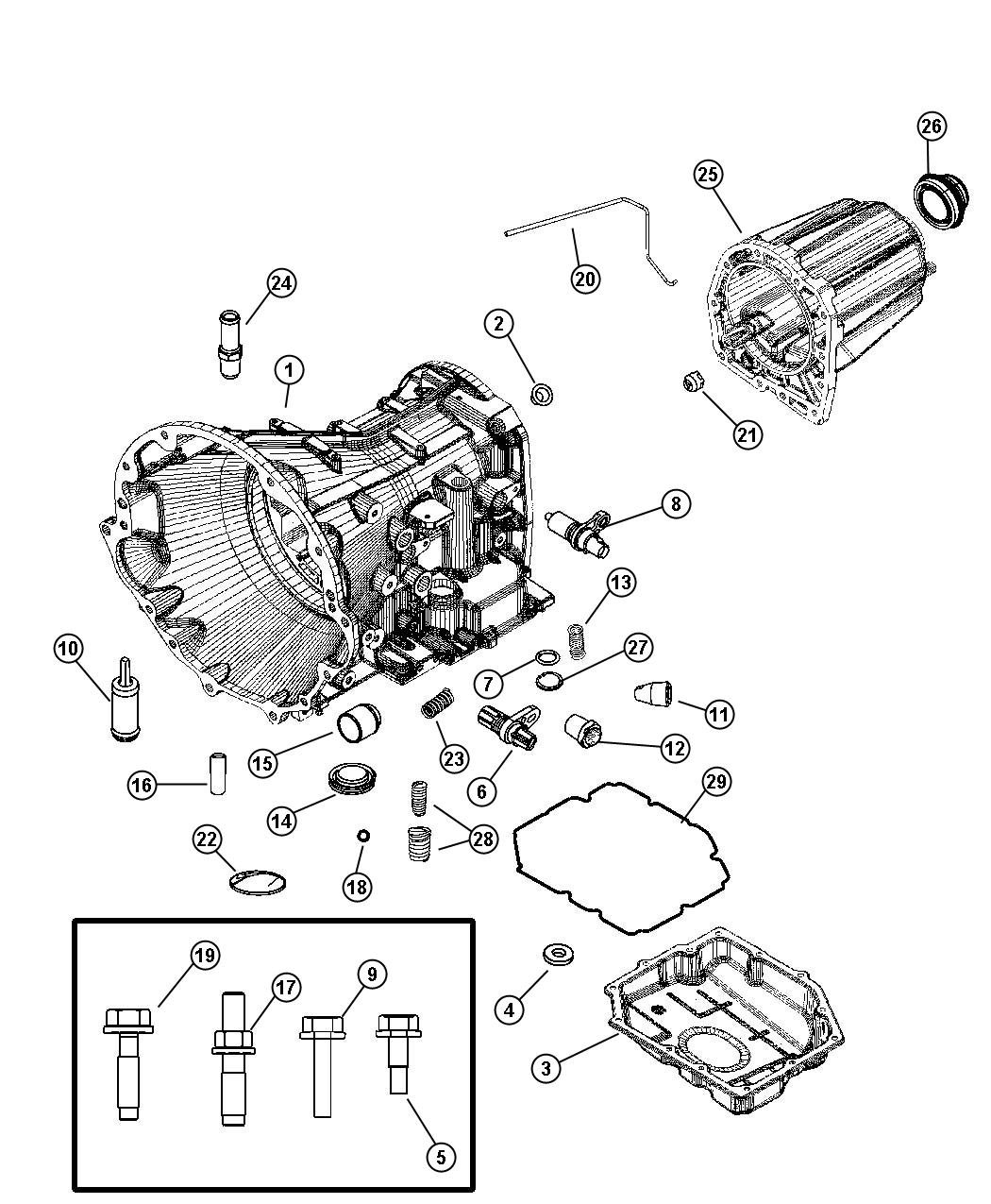 Diagram Case, Transmission. for your Dodge