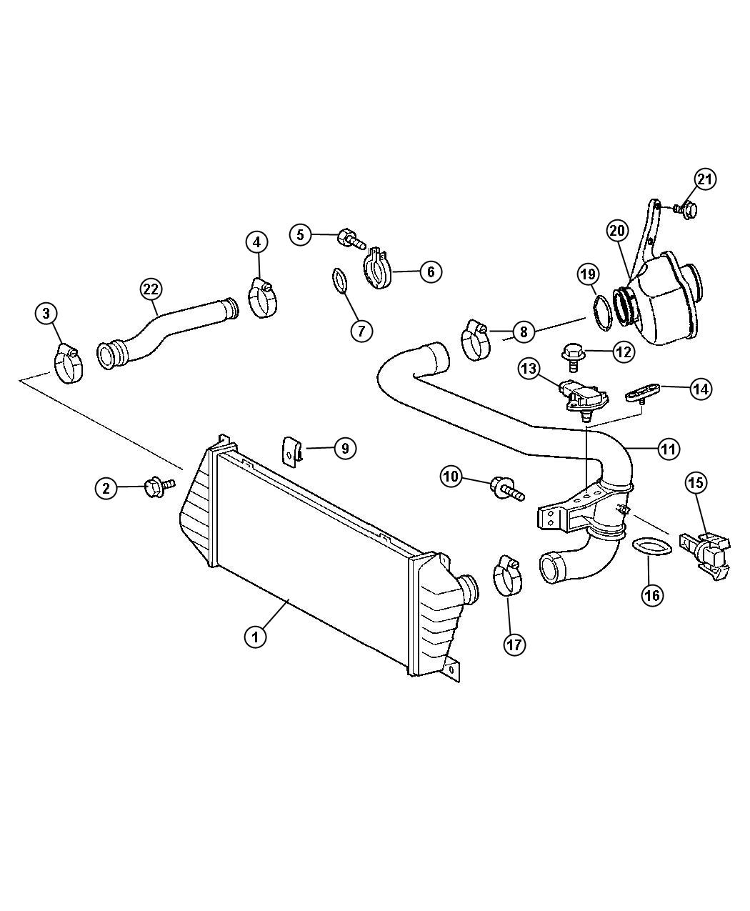 Diagram Charge Air Intercooler. for your 2022 Jeep Grand Cherokee   