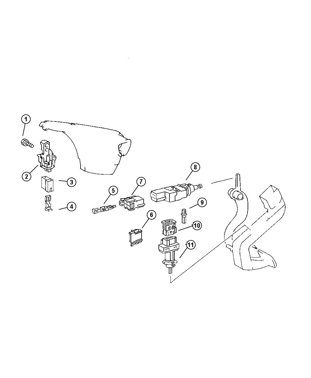 Diagram Switch Brake and Clutch. for your 2000 Dodge Avenger   