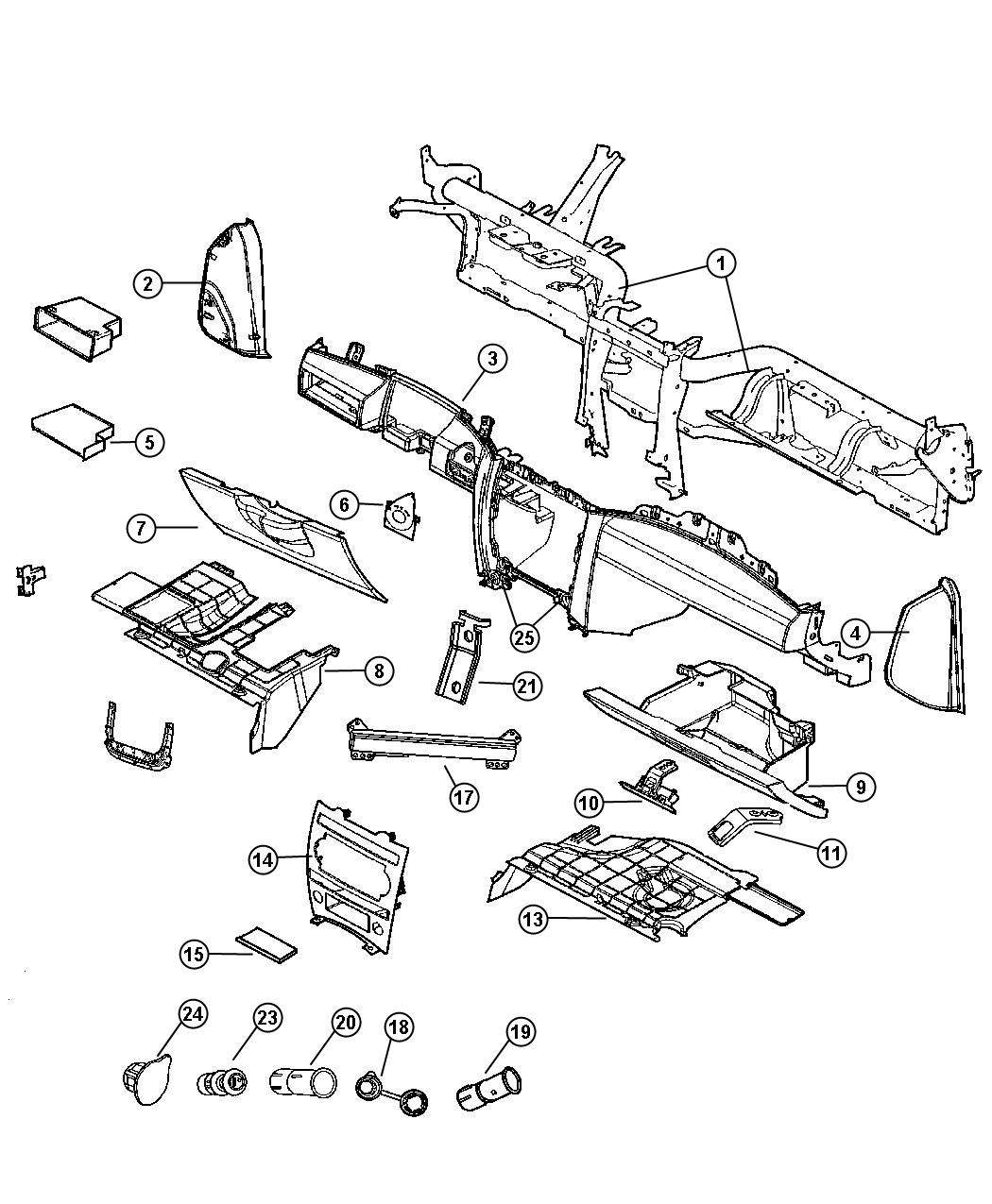 Instrument Panel - Lower. Diagram