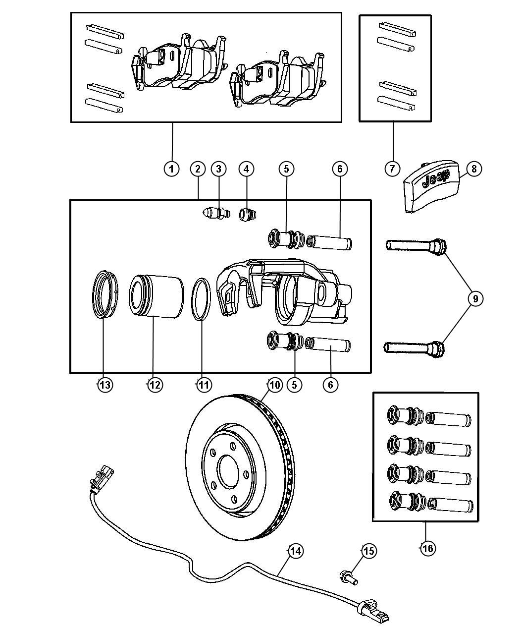 Diagram Rear Disc. for your Chrysler 300  M