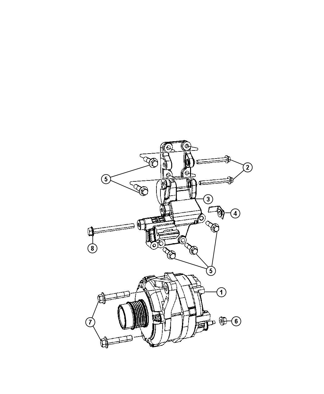 Diagram Alternator [[1.8L 1.8L I4 DOHC 16V DUAL VVT ENGINE,2.0L 2.0L I4 DOHC 16V DUAL VVT ENGINE,2.4 2.4L I4 DOHC 16V DUAL VVT ENGINE ]]. for your 2004 Chrysler 300  M 