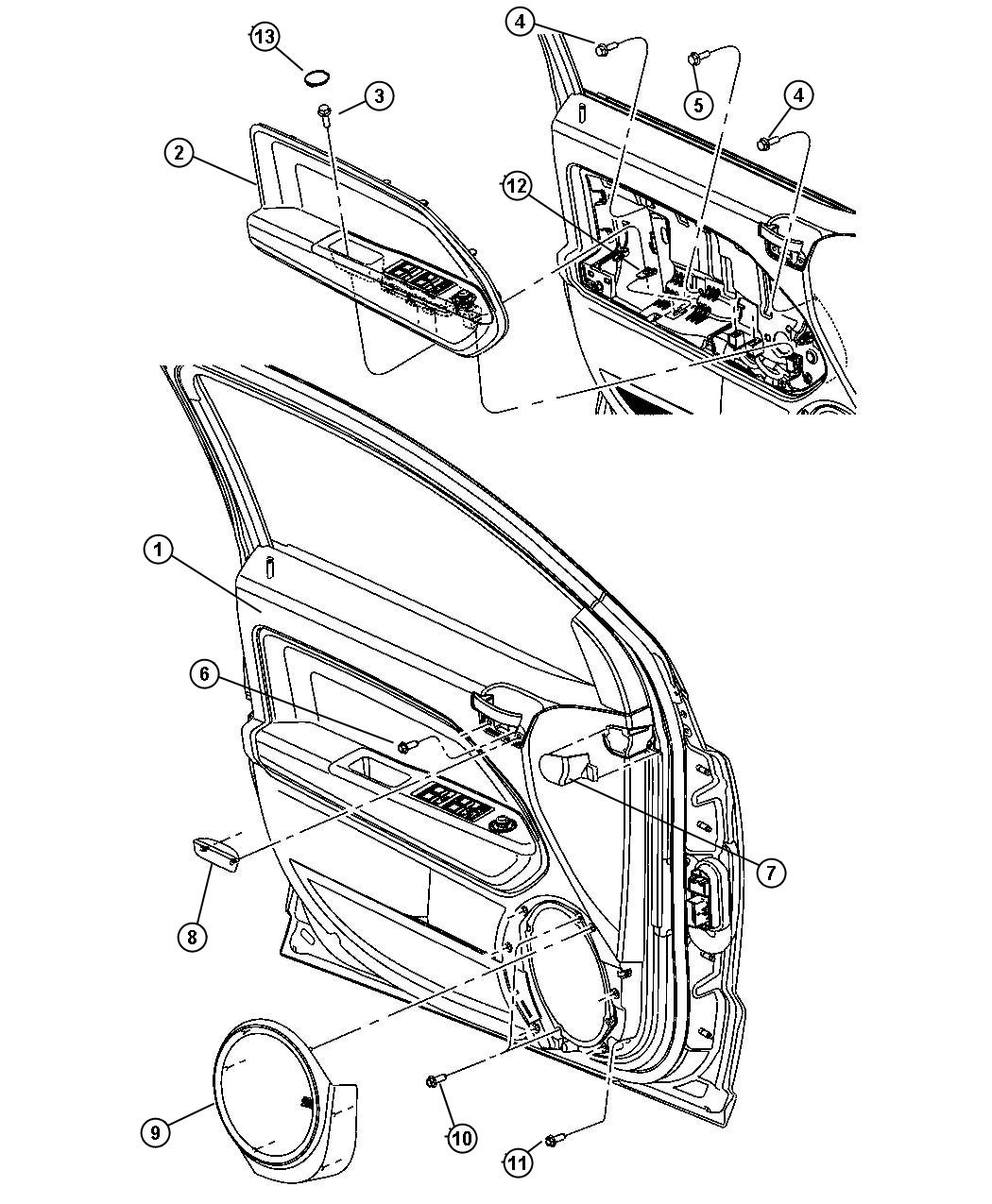 Front Door Trim Panel. Diagram