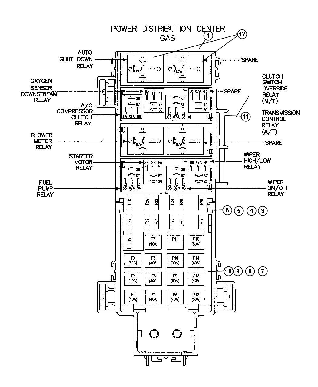 Diagram Power Distribution Center. for your Jeep Liberty  