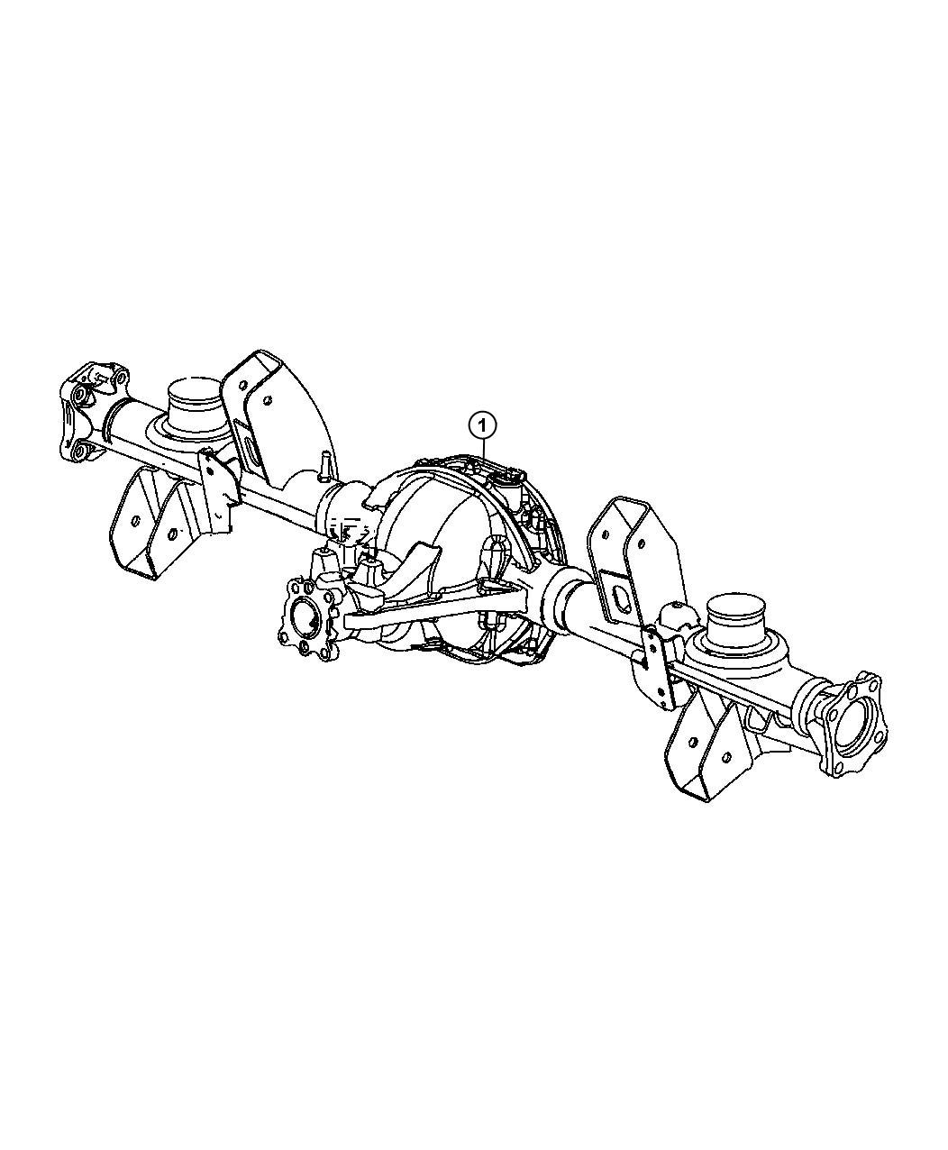 Diagram Axle Assembly,Rear,Corporate 8.25 [213MM Rear Axle] and Dana 44/226MM [Dana 44/226MM Rear Axle]. for your 2020 Jeep Grand Cherokee   